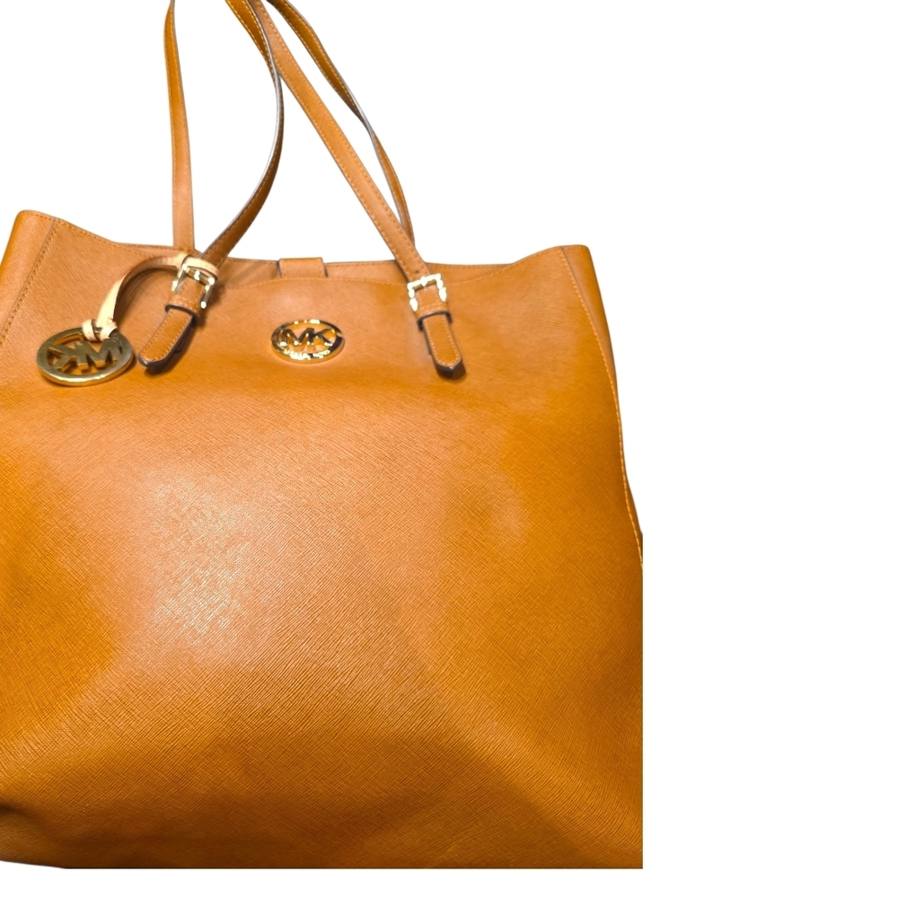 Michael Kors Tan Leather Tote Bag - Picture 4 of 14